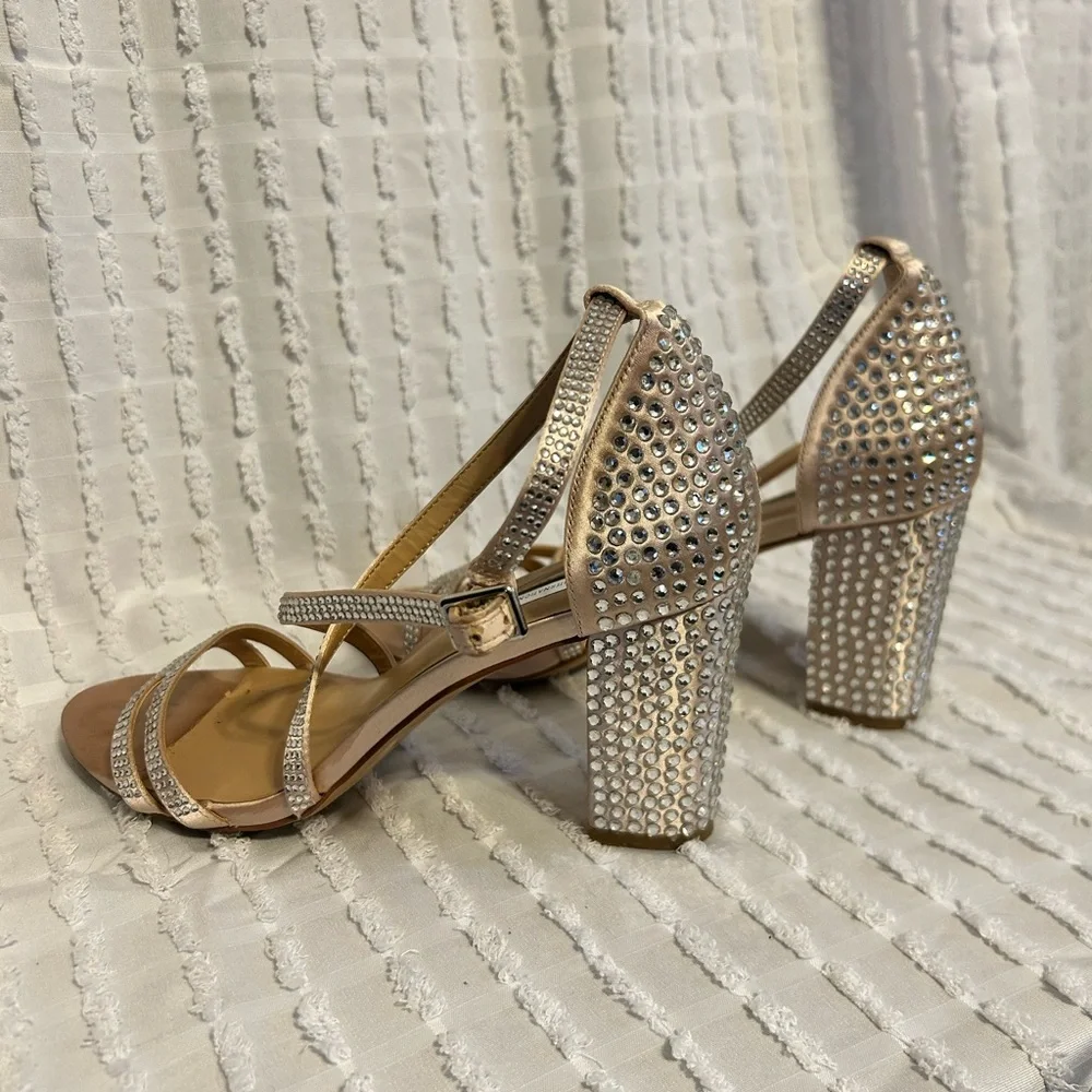 INC‎ International Concepts Women's 6.5 Gold Embellished Evening Dress Shoes